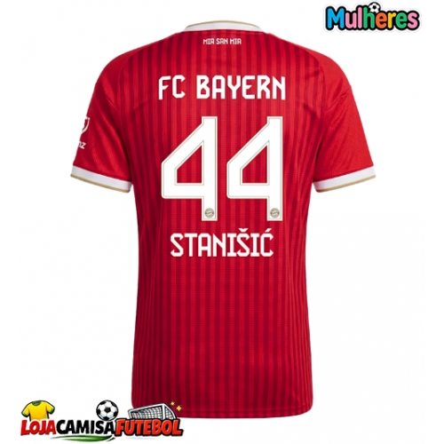Camisa de Futebol Bayern Munich Josip Stanisic #44 Equipamento Principal Mulheres 2026-27 Manga Curta